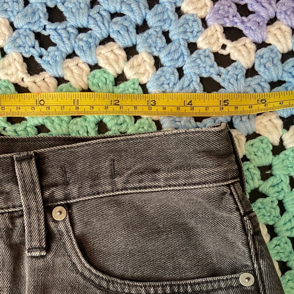 Madewell Grey A-Line Mini Jean Skirt Rigid Denim Size 28 - Picture 3 of 8